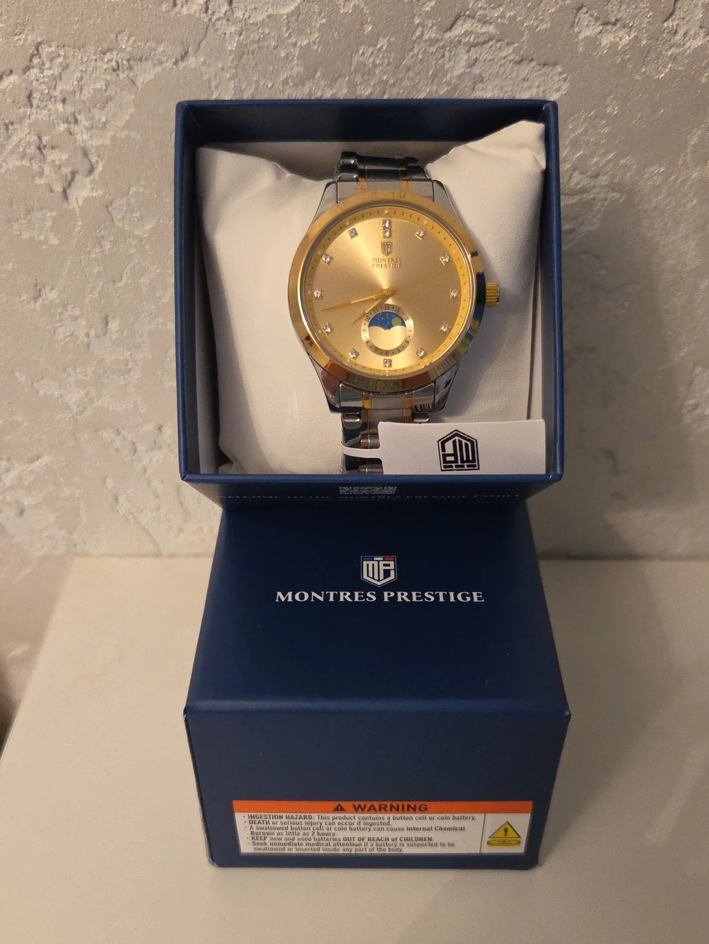 Men’s Two-Tone Gold and Silver Moonphase Watch